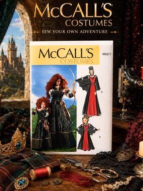 McCall’s M6817 Kids Costume Sewing Pattern | Merida Scottish Princess & Vampire